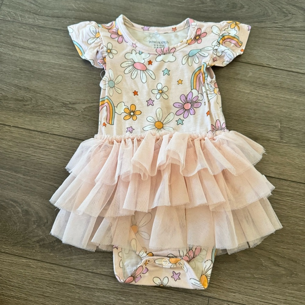 Posh peanut tallulah tulle bodysuit